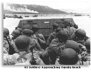 Marines approach Omaha Beach