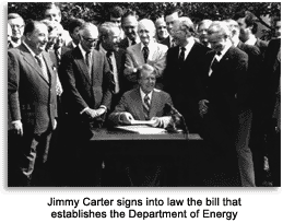 President Jimmy Carter signs creation of DOE