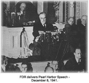 FDR delivers Pearl Harbor speech
