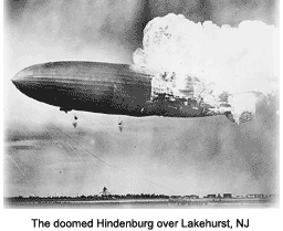 The Hindenburg burns