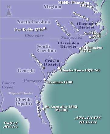Early North Carolina Map