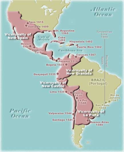 Spanish America Map