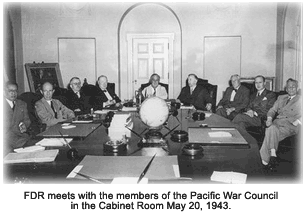 FDR meets with Pacific War Council
